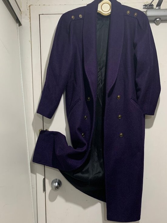 VINTAGE FOXRUN BY BALIMEL WOOL BLEND TRENCH COATS SIZE 9/10 - Picture 10 of 16